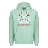 Seafoam hail santa ugly christmas sweater   sweatshirt Premium Hoodie - artisFamous
