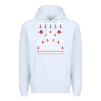 White hail santa ugly christmas sweater   sweatshirt Premium Hoodie - artisFamous