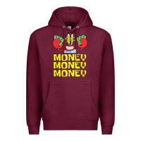Burgundy mr krabs love money Premium Hoodie - artisFamous