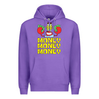 Purple mr krabs love money Premium Hoodie - artisFamous