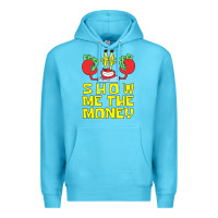 Ocean Blue mr krabs show me the money Premium Hoodie - artisFamous
