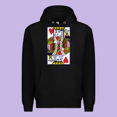 King Of Hearts Premium Hoodie Designed By Artisfamous