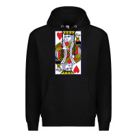 Black king of hearts Premium Hoodie - artisFamous
