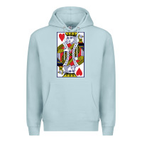 Blue Mist king of hearts Premium Hoodie - artisFamous
