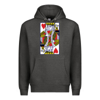 Charcoal Heather king of hearts Premium Hoodie - artisFamous
