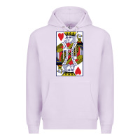Lilac king of hearts Premium Hoodie - artisFamous
