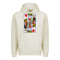 Oatmeal Heather king of hearts Premium Hoodie - artisFamous