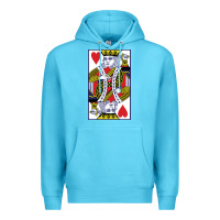 Ocean Blue king of hearts Premium Hoodie - artisFamous
