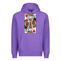 Purple king of hearts Premium Hoodie - artisFamous