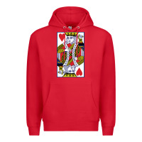 Red king of hearts Premium Hoodie - artisFamous