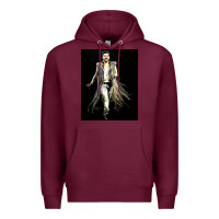 Burgundy adam lambert 01 Premium Hoodie - artisFamous
