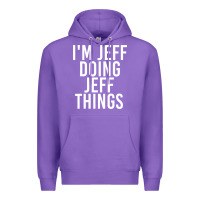 Purple i'm jeff doing jeff things shirt funny christmas gift idea Premium Hoodie - artisFamous