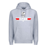 Heather Grey top dog Premium Hoodie - artisFamous