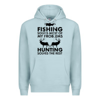 Blue Mist funny fishing and hunting Premium Hoodie - artisFamous