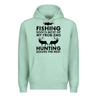 Seafoam funny fishing and hunting Premium Hoodie - artisFamous