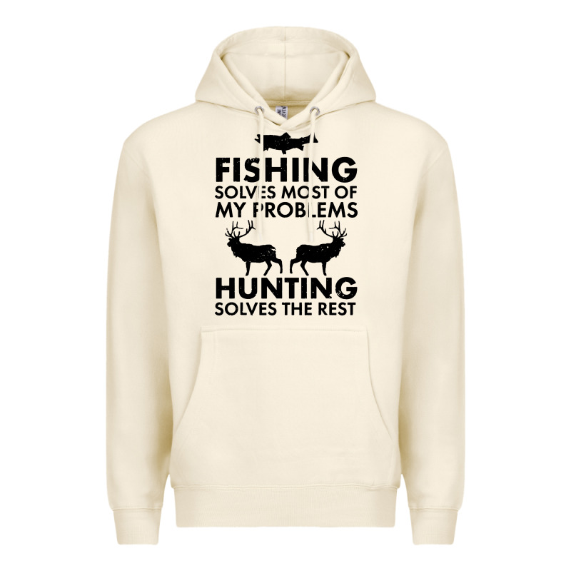 Funny Fishing And Hunting Premium Hoodie by artisFamous | Teevron