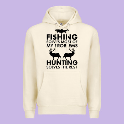 Funny Fishing And Hunting Premium Hoodie Designed By Artisfamous