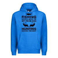 True Royal funny fishing and hunting Premium Hoodie - artisFamous