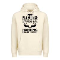Funny Fishing And Hunting Premium Hoodie | Teevron