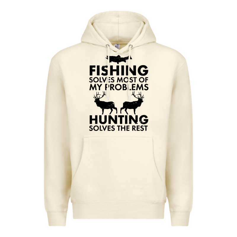 Funny Fishing And Hunting Premium Hoodie by artisFamous | Teevron
