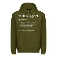 Army Green funny tech support definition Premium Hoodie - artisFamous