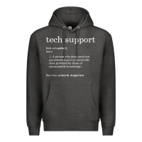 Charcoal Heather funny tech support definition Premium Hoodie - artisFamous
