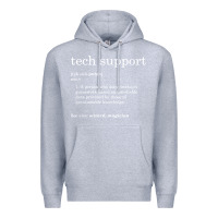 Heather Grey funny tech support definition Premium Hoodie - artisFamous