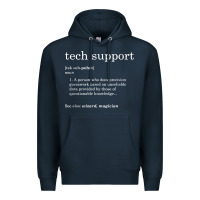 Navy funny tech support definition Premium Hoodie - artisFamous