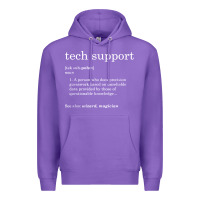 Purple funny tech support definition Premium Hoodie - artisFamous