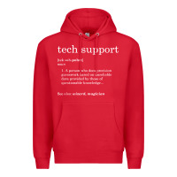 Red funny tech support definition Premium Hoodie - artisFamous