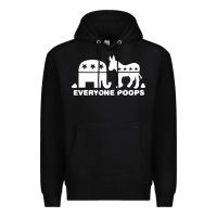 Black everyone poops Premium Hoodie - artisFamous