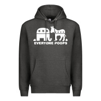 Charcoal Heather everyone poops Premium Hoodie - artisFamous