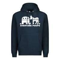 Navy everyone poops Premium Hoodie - artisFamous