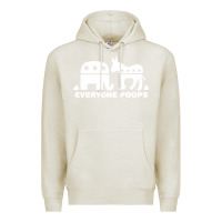 Oatmeal Heather everyone poops Premium Hoodie - artisFamous