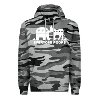 Slate Camo everyone poops Premium Hoodie - artisFamous