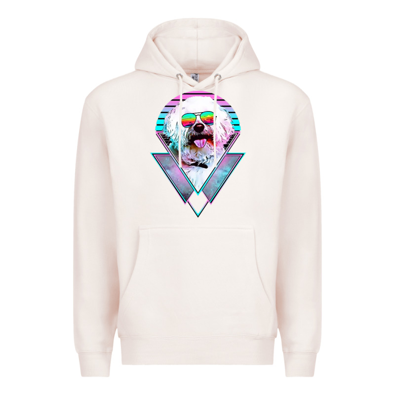 Bichons Frise Dog Vintage Premium Hoodie by artisFamous | Teevron
