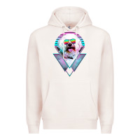 Pale Pink bichons frise dog vintage Premium Hoodie - artisFamous
