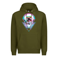 Army Green bichons frise dog vintage Premium Hoodie - artisFamous