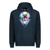 Navy bichons frise dog vintage Premium Hoodie - artisFamous