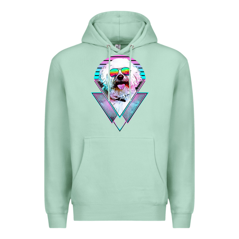 Bichons Frise Dog Vintage Premium Hoodie by artisFamous | Teevron