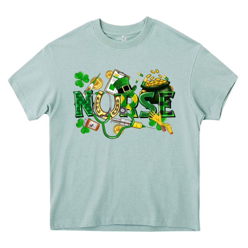 Nurse St Patrick Heavy Core Tee by FaDigitalArtStudio | Teevron