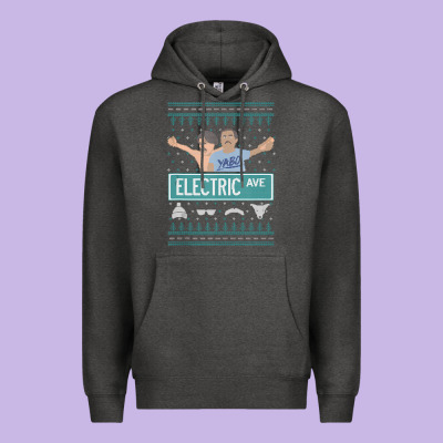 Pardon My Take Electric Avenue Ugly Christmas Sweater Premium Hoodie Designed By Artisfamous
