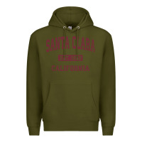 Army Green santa clara cali ca vintage athletic sports design Premium Hoodie - artisFamous