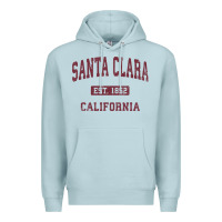 Blue Mist santa clara cali ca vintage athletic sports design Premium Hoodie - artisFamous