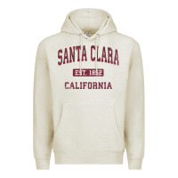 Oatmeal Heather santa clara cali ca vintage athletic sports design Premium Hoodie - artisFamous