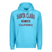 Ocean Blue santa clara cali ca vintage athletic sports design Premium Hoodie - artisFamous
