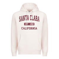 Pale Pink santa clara cali ca vintage athletic sports design Premium Hoodie - artisFamous