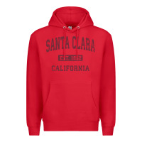 Red santa clara cali ca vintage athletic sports design Premium Hoodie - artisFamous