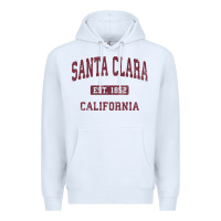 White santa clara cali ca vintage athletic sports design Premium Hoodie - artisFamous