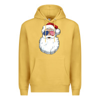 Antique Gold santa claus  u.s.a sunglasses christmas in july santa Premium Hoodie - artisFamous